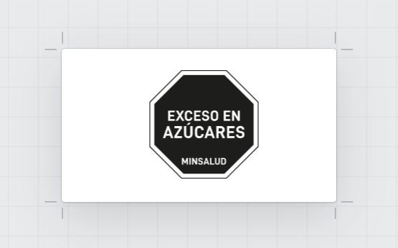 Sello nutricional generado en LabelPro